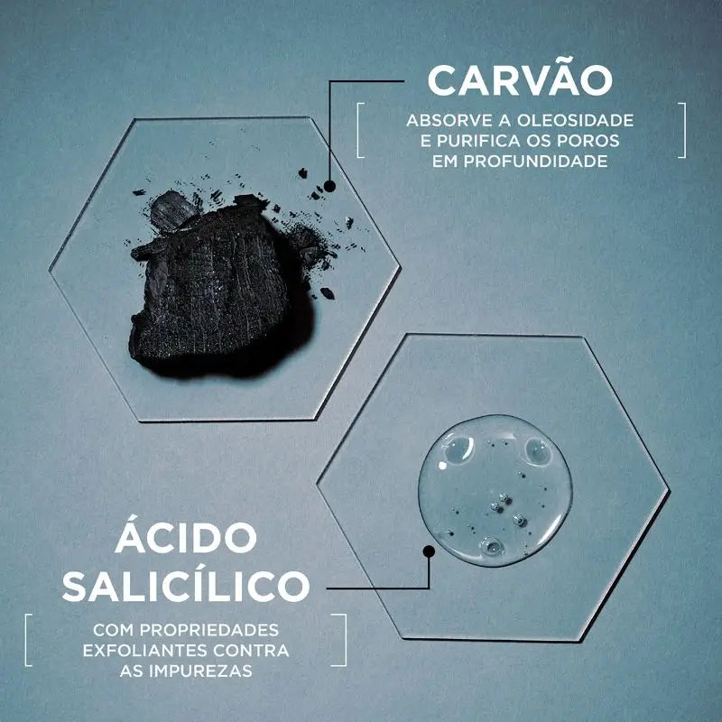 Garnier Pure Active 3 In 1 Gel Avec Charbon Anti-Points Noirs - 150 Ml
