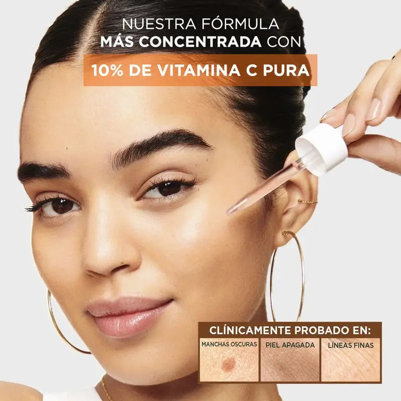 Sérum de nuit anti-imperfections Garnier avec 10% de vitamine C. Résultats sur les taches, la peau terne et les ridules.