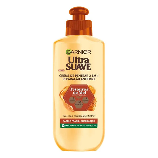 Garnier Ultra Doux 2 en 1 Anti-Frizz Repair Styling Cream, 200 ml
