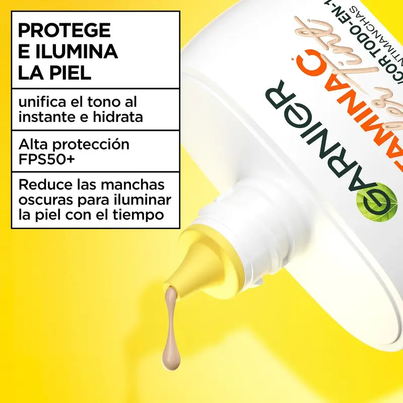 Garnier Uv Daily Protection Vitamin C Wonder Tint Spf50+, Light Tone , 40 ml