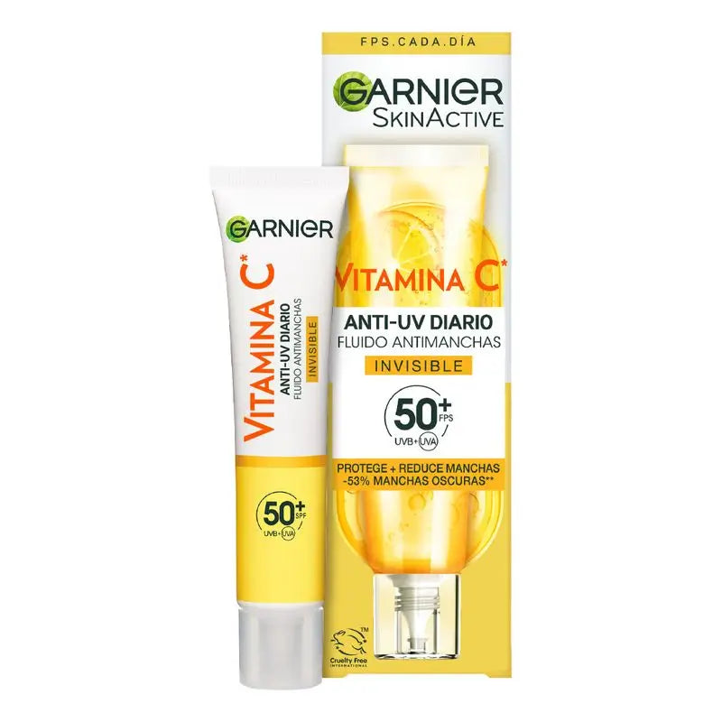 Garnier Vitamine C Invisible Anti-Uv Fluide Quotidien Anti-Taches Fps50+, 40 Ml