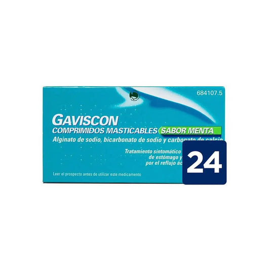 Gaviscon 24 Mint Flavoured Chewable Tablets