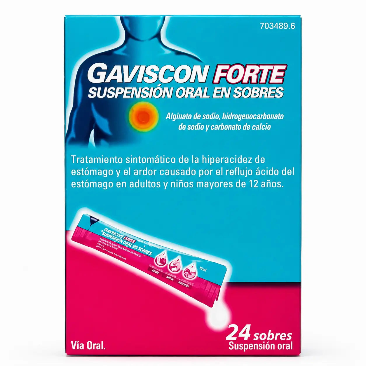 Gaviscon Forte Oral Suspension Forest Fruit, 24 sachets