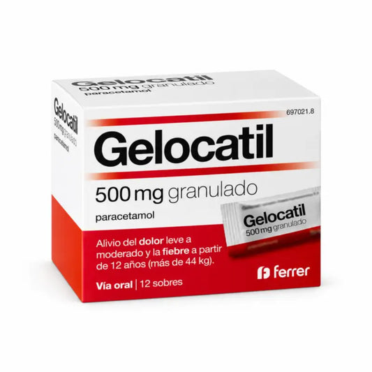 Gelocatil 500 mg Granulés 12 sachets