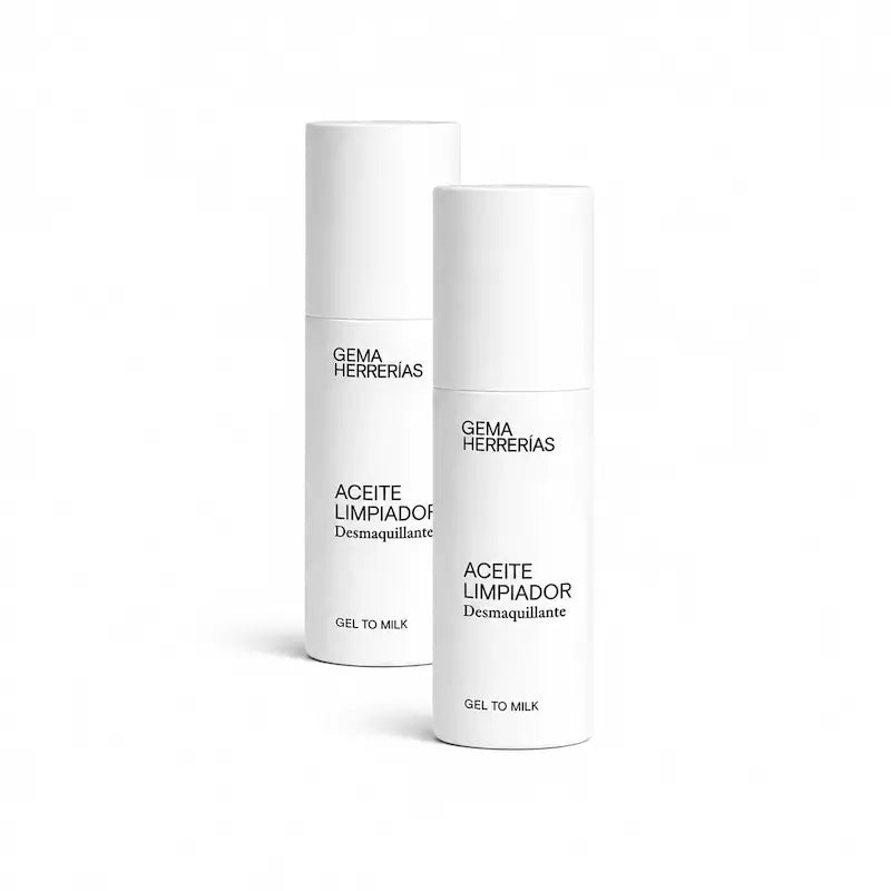 Gema Herrerías Gel au lait Huile nettoyante et démaquillante, Pack 2 x 150 ml