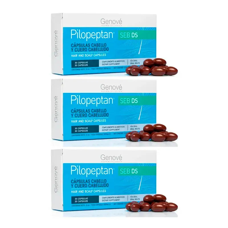 Genové Pilopeptan SEB DS, Pack 3 x 30 gélules