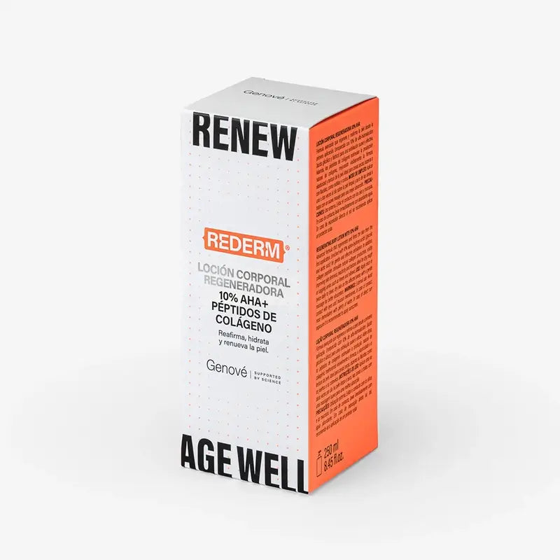 Genové Rederm 10% Aha Lotion régénérante pour le corps, 250ml