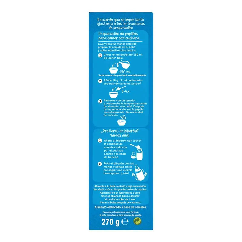 Gerber Multicéréales 0 % biscuit, 270 g