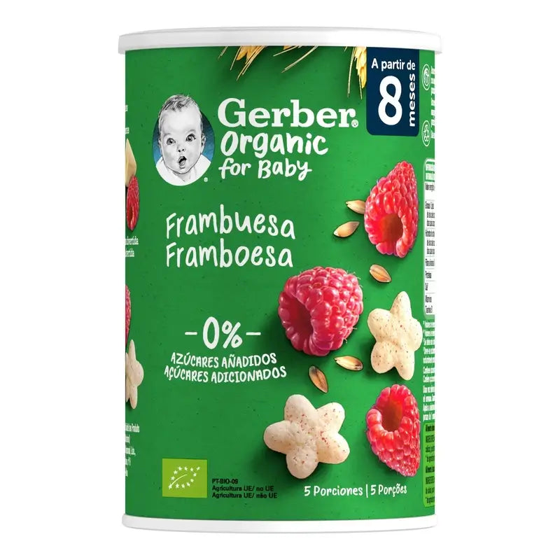 Gerber Puff Puff Organic Cereal & Raspberry Snack, 35 g