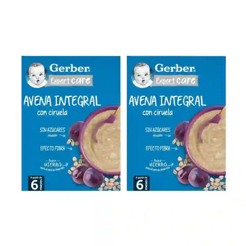 Gerber Porridge Avoine & Prune, 2X250 Gr