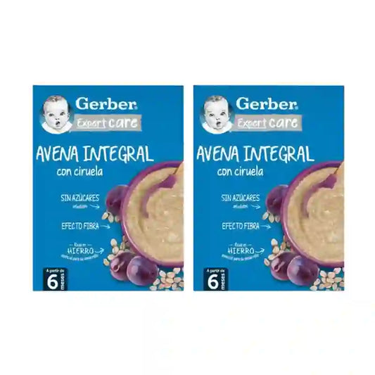 Gerber Porridge Avoine & Prune, 2X250 Gr