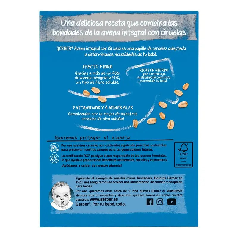 Gerber Porridge Avoine & Prune, 250 g