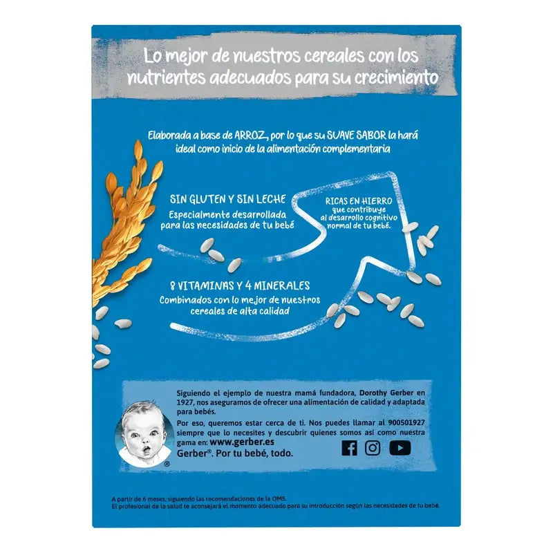 GERBER Crème de céréales au riz sans gluten 250g