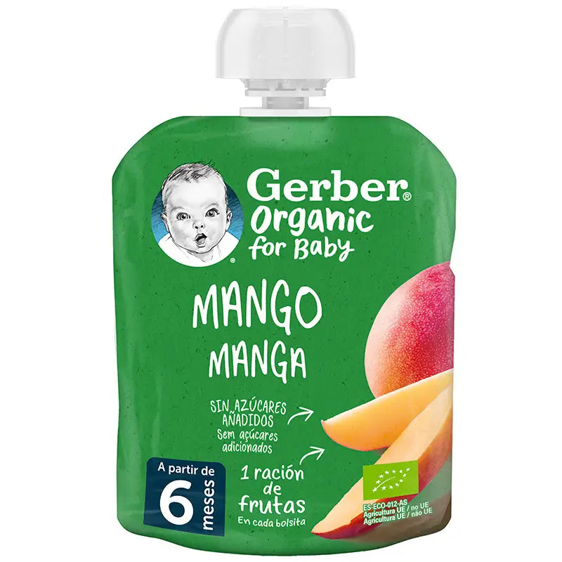 Gerber Pouches Of Organic Mango , 90g