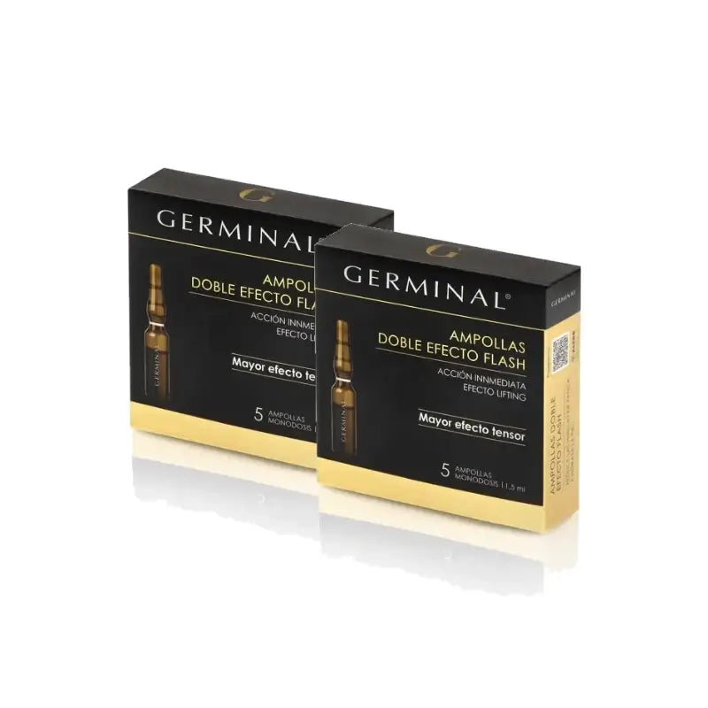Germinal Action immédiate Double effet flash 5 ampoules, lot de 2