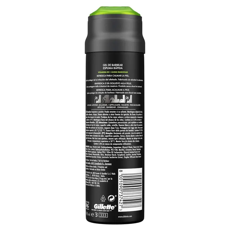 Gel de rasage Quick Foam de Gillette Labs, 198 ml
