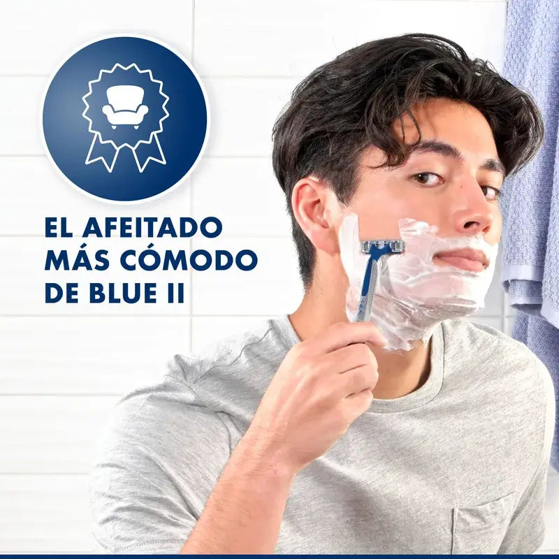 Rasoirs jetables Gillette Blue Ii Max X10, 2 lames gel lubrifiant