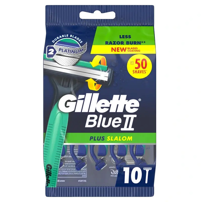Rasoirs jetables Gillette Blue Ii Plus Slalom, 10 pcs.