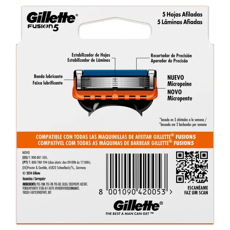 Recharges Gillette Fusion 5, 8 pièces
