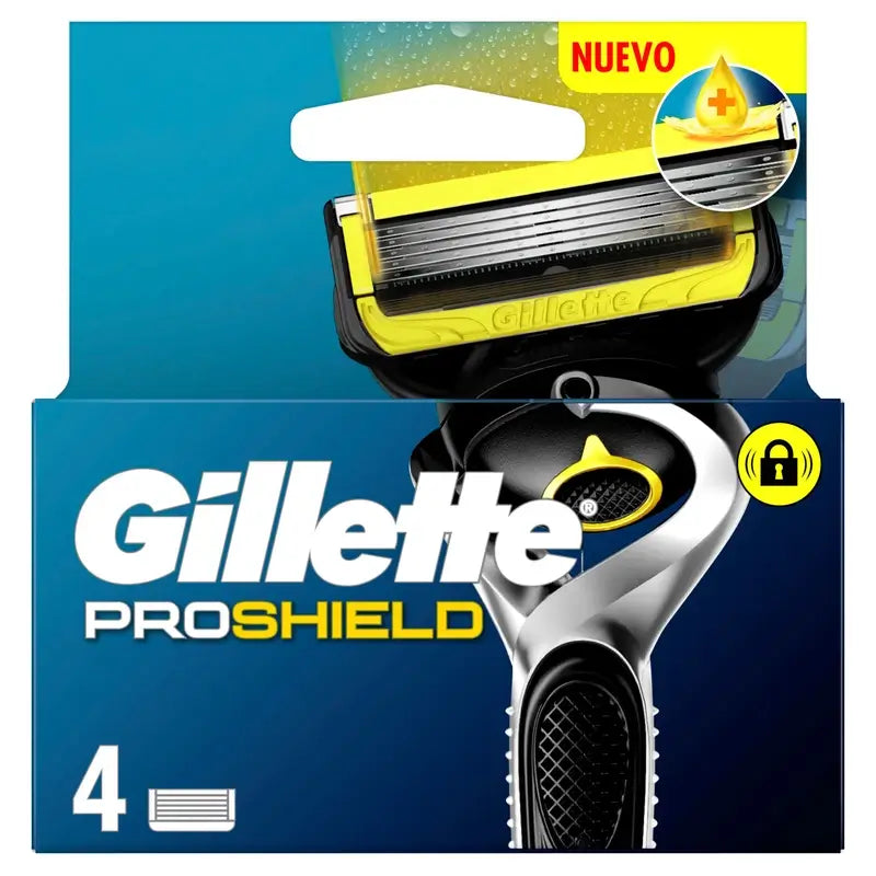 Recharges de rasoir pour hommes Gillette Proshield, 4 pièces