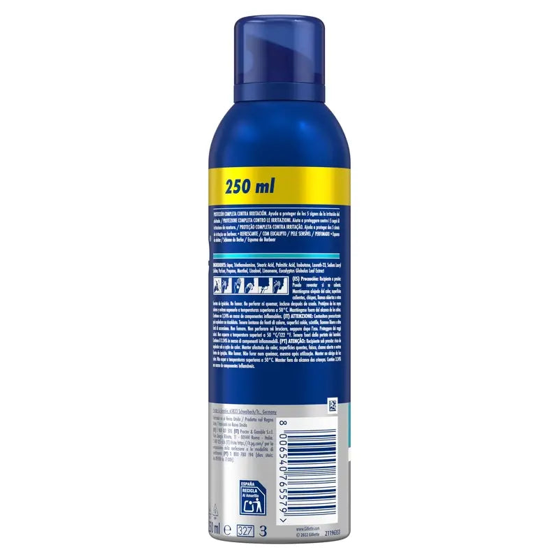 Gillette Series Mousse à raser rafraîchissante à l'eucalyptus, 250 ml