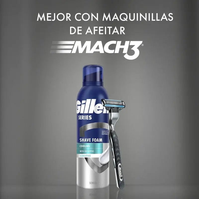 Gillette Series Mousse à raser rafraîchissante à l'eucalyptus, 250 ml