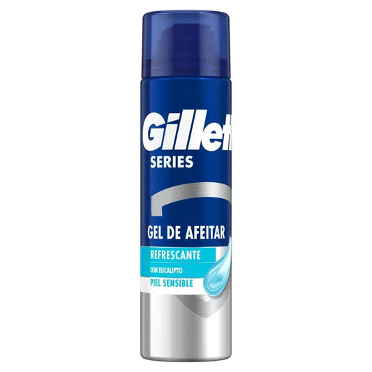Gel de rasage rafraîchissant à l'eucalyptus pour hommes Gillette Series, 200 ml