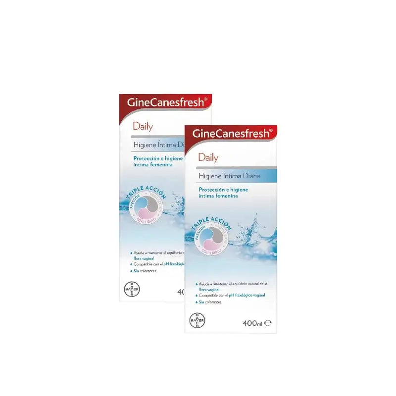 Ginescanes GineCanesfresh Gel d'hygiène intime quotidienne, lot de 2 x 400 ml
