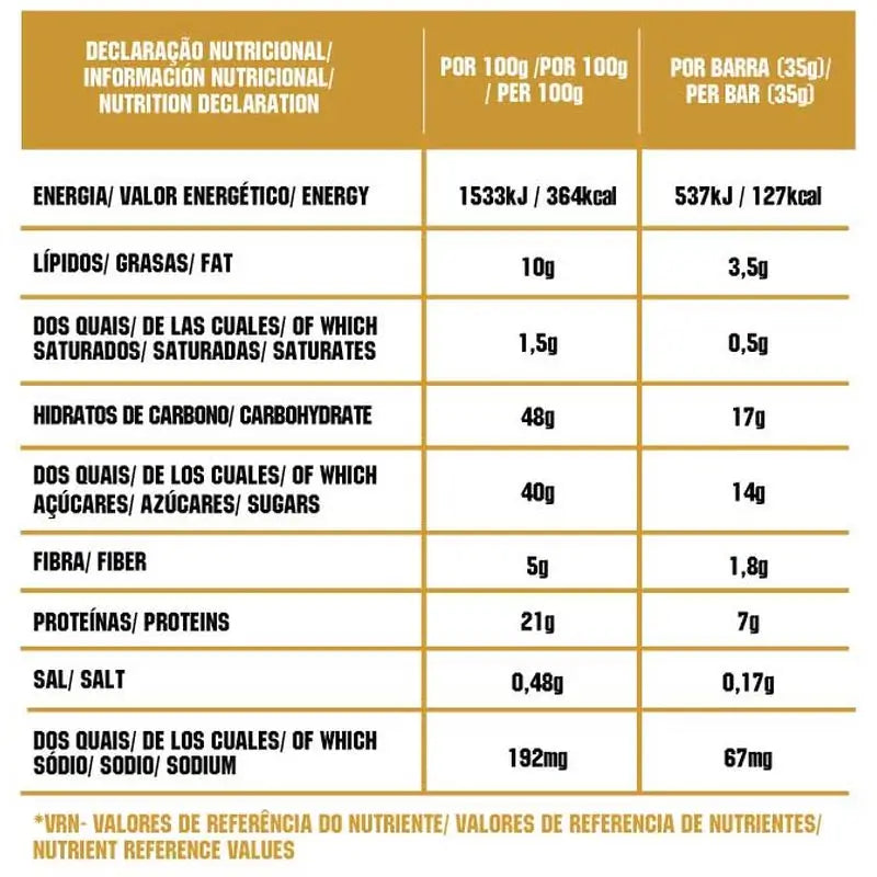 Gold Nutrition Natural Bar Barritas Banane-Cacahuète 15Uds. Bio