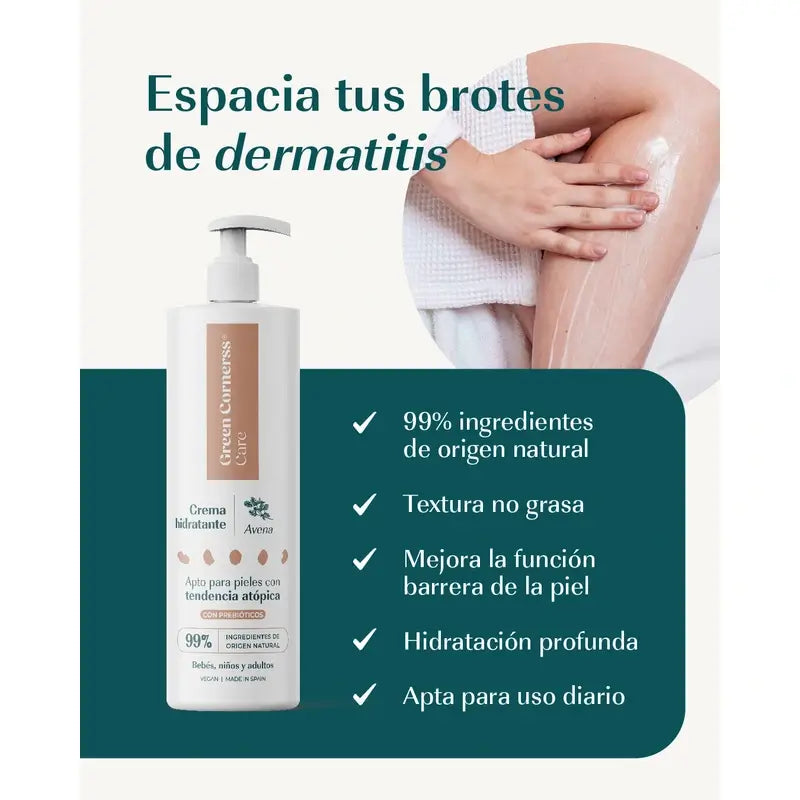 Crème hydratante à l'avoine de Green Corners, 280 ml