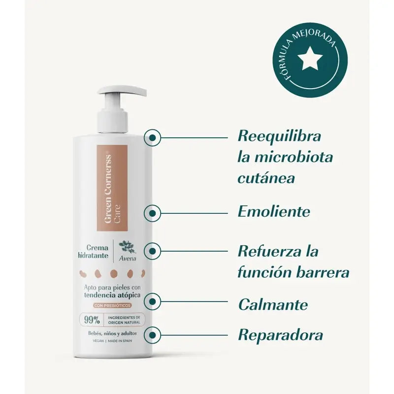 Crème hydratante à l'avoine de Green Corners, 280 ml