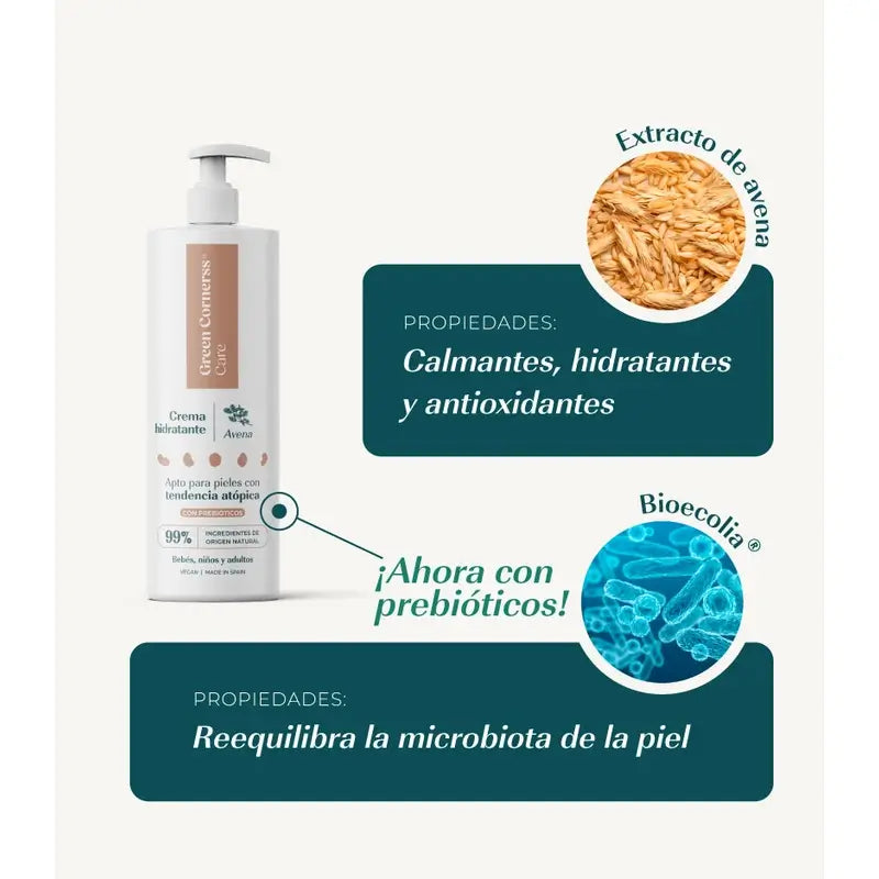 Crème hydratante à l'avoine de Green Corners, 280 ml