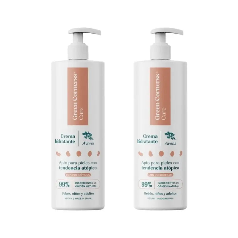 Green Cornerss Oatmeal Moisturising Cream, 2 x 280 ml