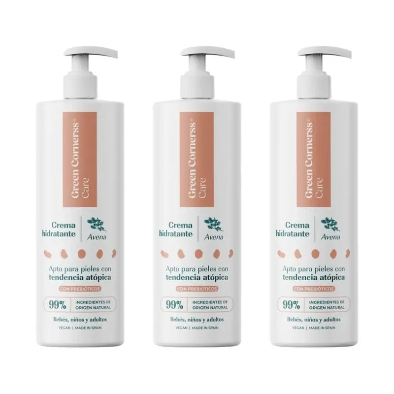 Green Cornerss Oatmeal Moisturising Cream, 3 x 280 ml