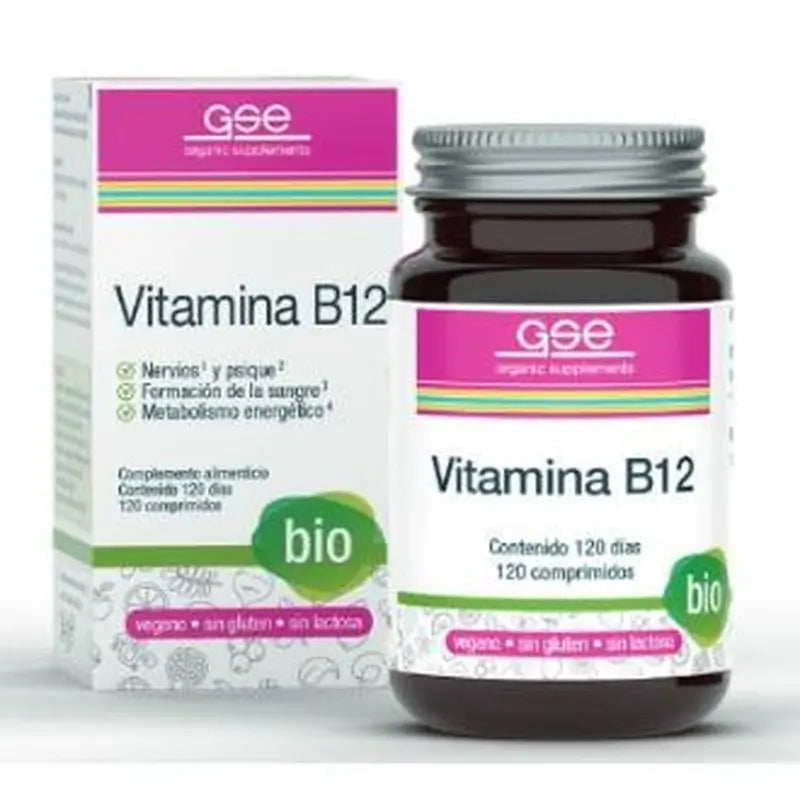 Gse Vitamin B12 120 Tablets Bio Vegan
