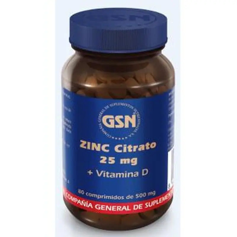 Gsn Zinc Citrate 25Mg. 80 Tablets