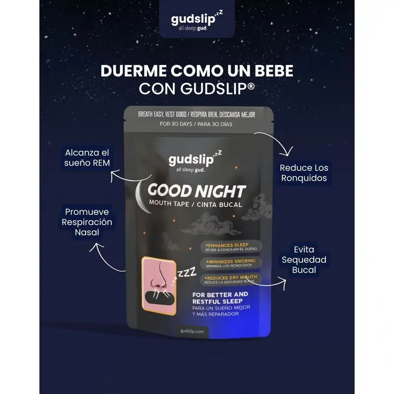 Bandelette buccale Gudslip Good Night , 30 unités