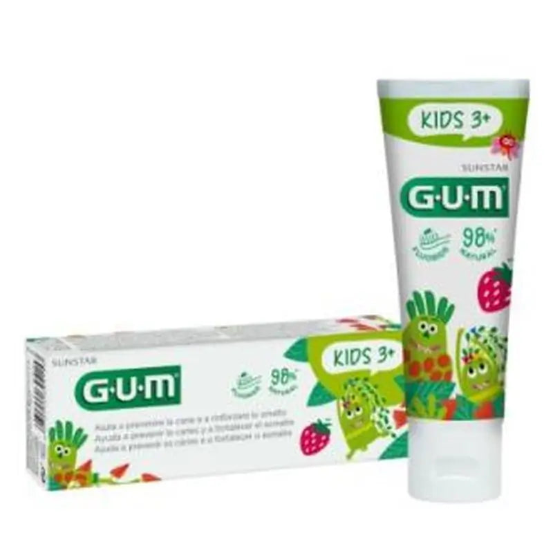 Gum Kids Children's Toothpaste +3 Years Strawberry 50Ml Fluoride