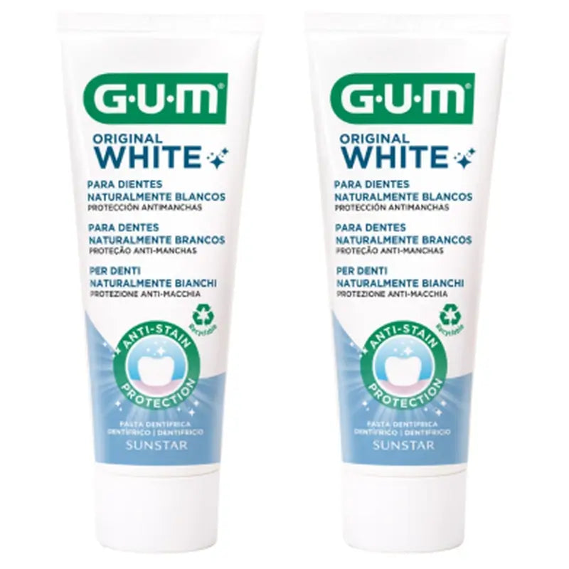 Gum Original White Toothpaste 75 ml 2 Tubes