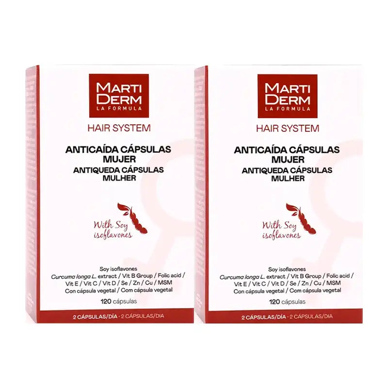 Hair System Capsules anti-chute pour femmes, paquet de 2 x 120 unités