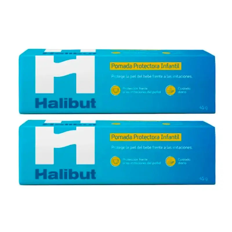 Pommade protectrice pour couches Halibut Dermoh, paquet de 2 x 45 gr
