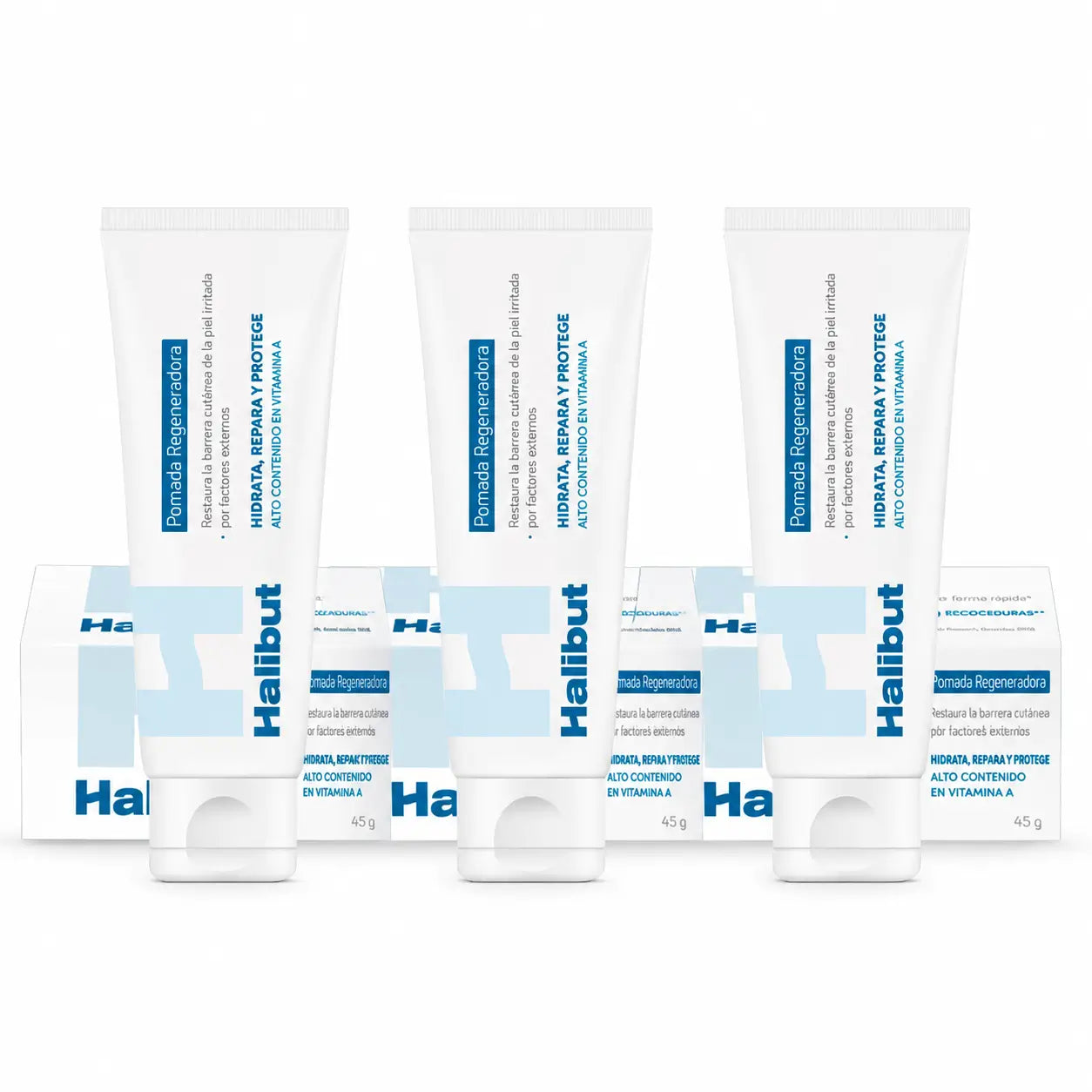Halibut Pommade régénérante pour adultes 45 g, lot de 3
