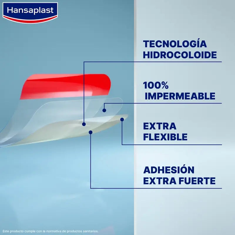 Hansaplast Second Skin Protection Hydrocolloid Dressing Size S , 10 pansements 1,9x6cm