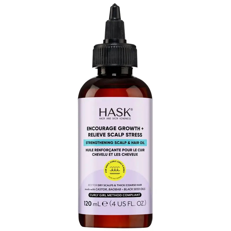 Huile renforcée pour le cuir chevelu Hask Texture, 120 ml