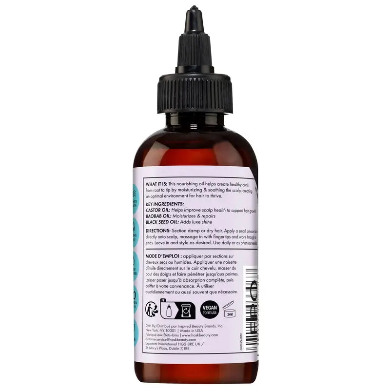 Huile renforcée pour le cuir chevelu Hask Texture, 120 ml