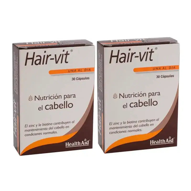 Health Aid Hair Vit, Pack 2 x 30 comprimés