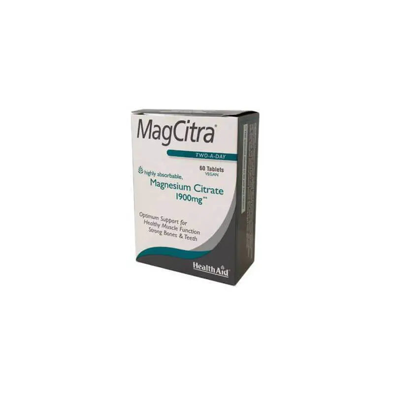 Health Aid MagCitra Magnesium Citrate 1900 mg 60 tablets
