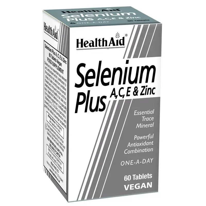 Health Aid Selenium Plus A C E Zinc , 60 tablets