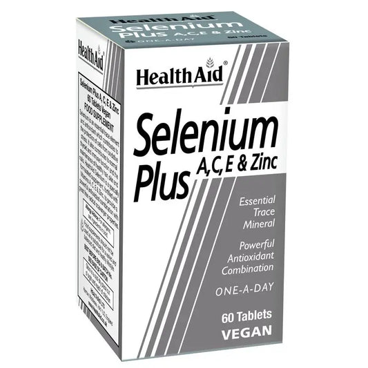 Health Aid Selenium Plus A C E Zinc , 60 tablets