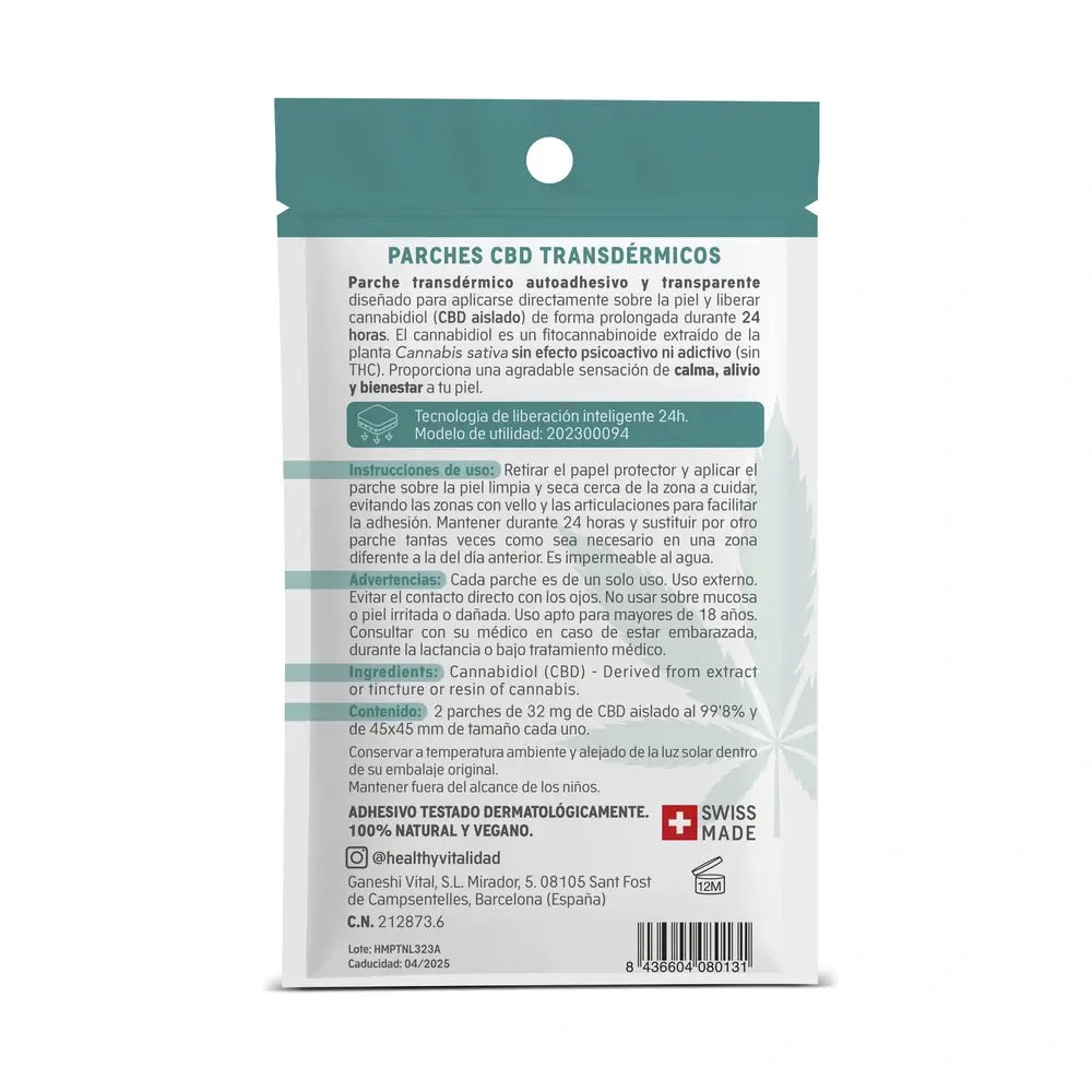 Healthy Vitalidad Forte Plus Healthy Vitalidad Forte Plus Cbd Patches 2Ud.